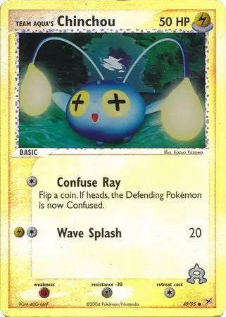 Team Magma v Aqua Team Aqua's Chinchou #49/95 reverse holo